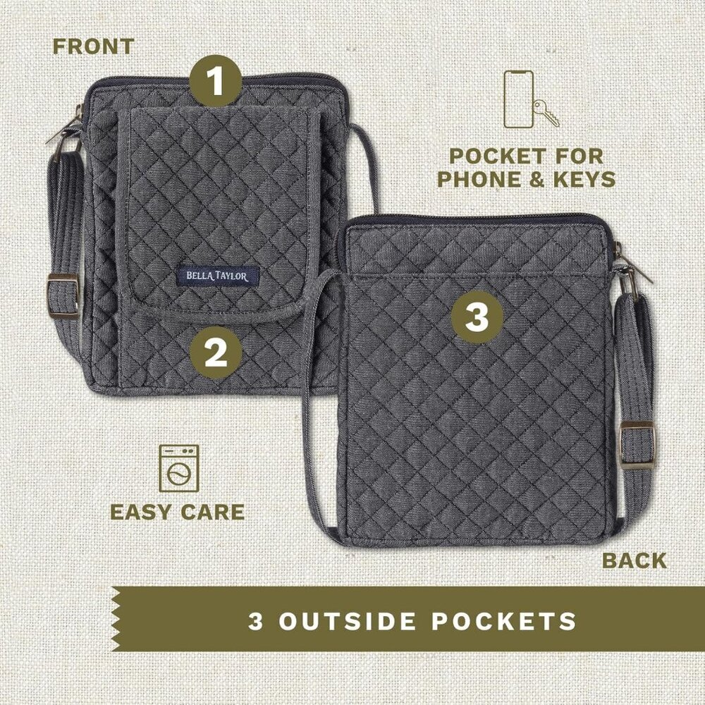 Mini Crossbody Purse with Built In Wallet - Picture 4 of 5